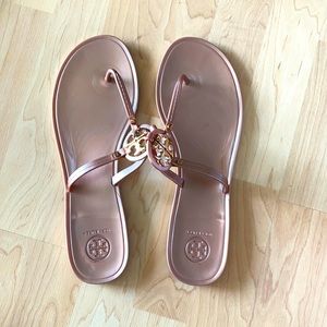Tory Burch rose GOLD jelly sandals
